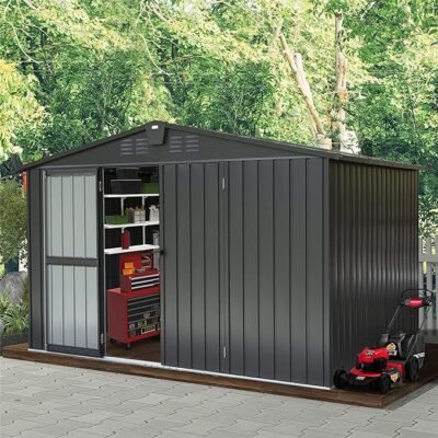 10x8ft Metal Outdoor Garden Shed For Sale