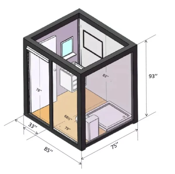 Mobile Toilet With Shower And Sink For Sale