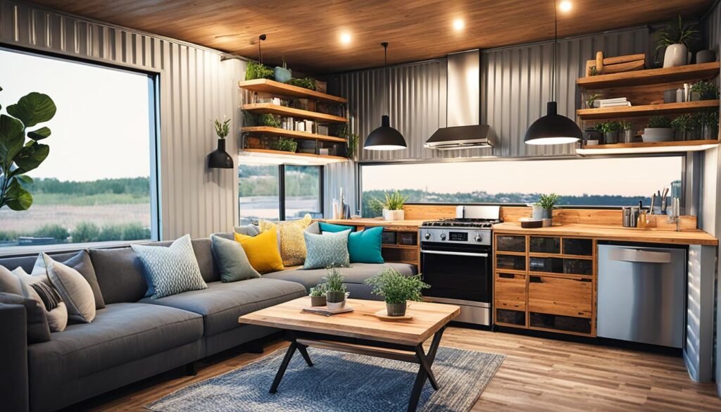 shipping container home interior